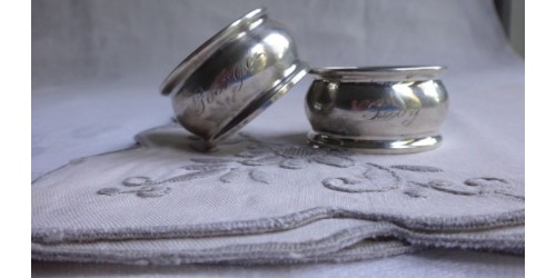 Vintage Canadian Sterling Napkin Rings by Roden